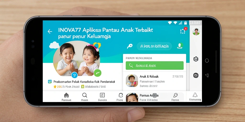 Antarmuka INOVA77 yang ramah dan mudah digunakan untuk Pantau Anak.
