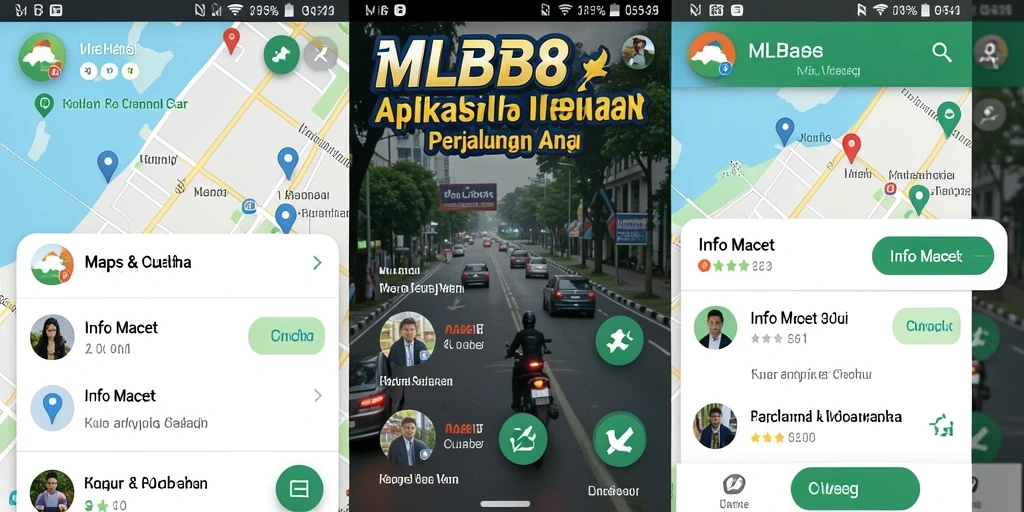 Antarmuka aplikasi MLBB8 menampilkan informasi kemacetan secara jelas dan informatif.