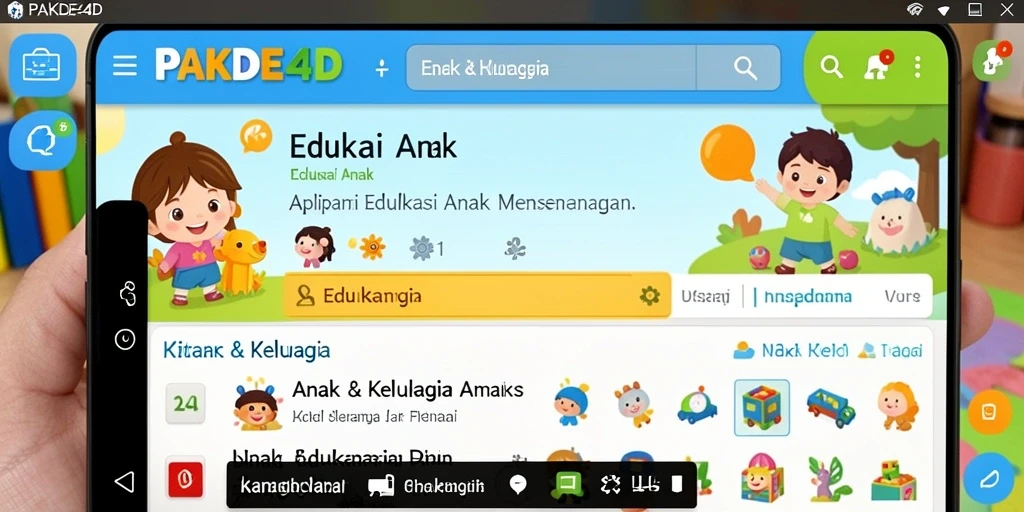 Tampilan antarmuka pengguna PAKDE4D yang edukatif dan interaktif.