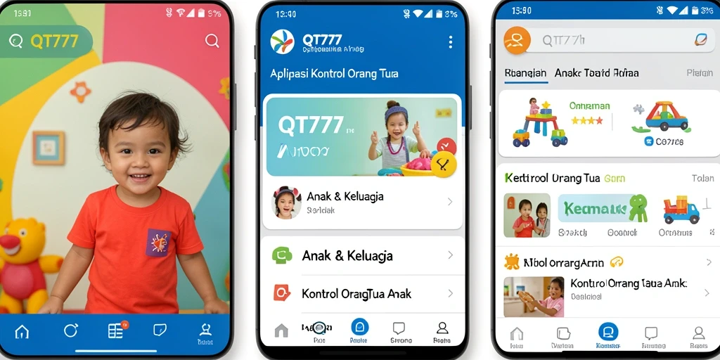 Antarmuka QT777 yang intuitif dan mudah digunakan untuk kontrol orang tua.