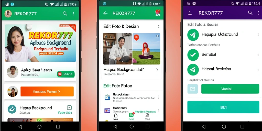 Antarmuka aplikasi Hapus Background REKOR777 yang menarik dan fungsional.