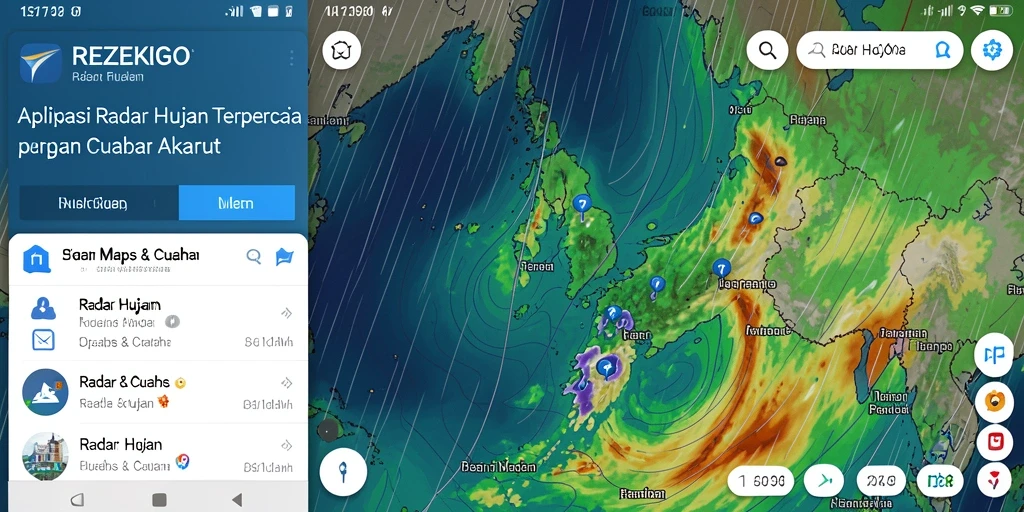 Antarmuka REZEKIGO menampilkan informasi radar hujan dengan jelas dan akurat.