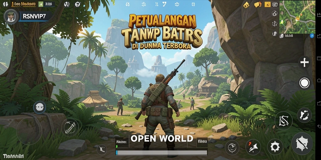Tampilan antarmuka RSNVIP7 yang menarik dalam dunia Open World.