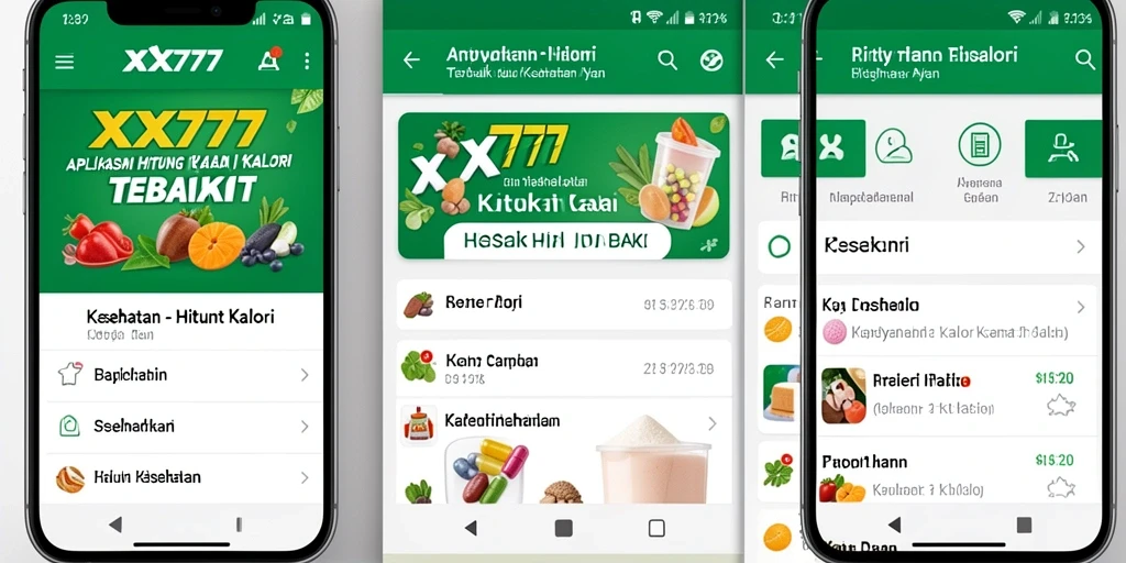 Antarmuka user-friendly untuk menghitung kalori dan nutrisi.